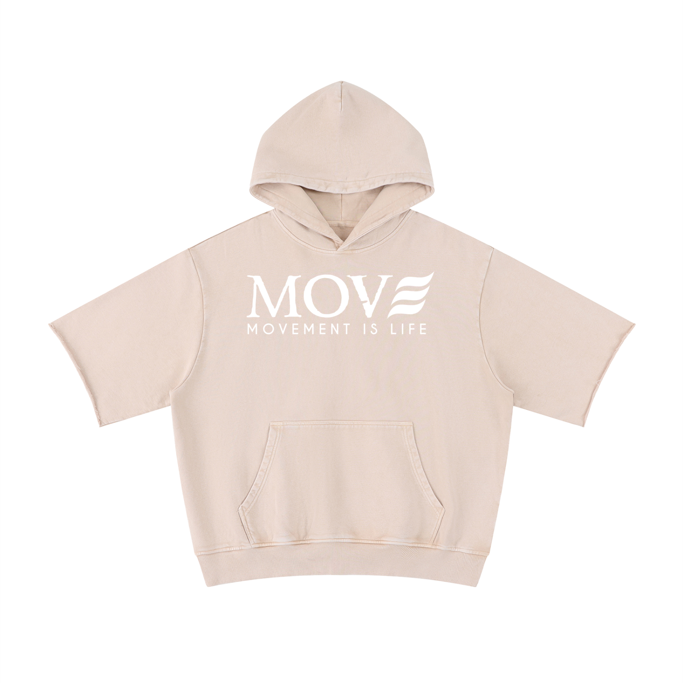 MOVE Mineral Wash Short Sleeve Hoodie