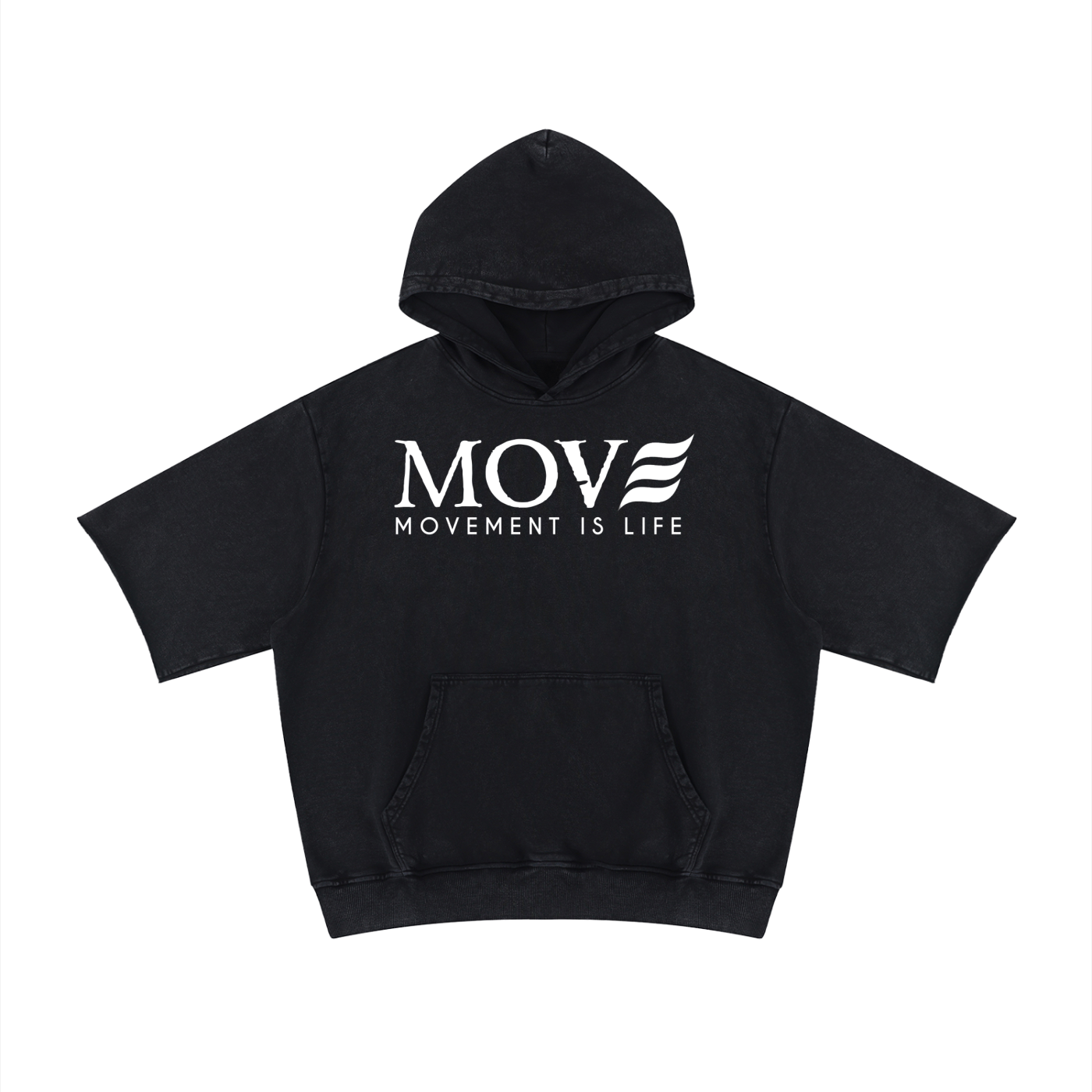 MOVE Mineral Wash Short Sleeve Hoodie